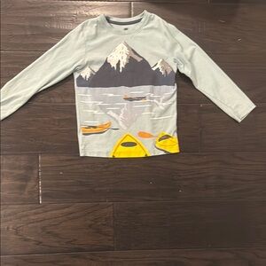 Kids Mountain Adventure Long Sleeve Shirt - Blue(Tea) size 8